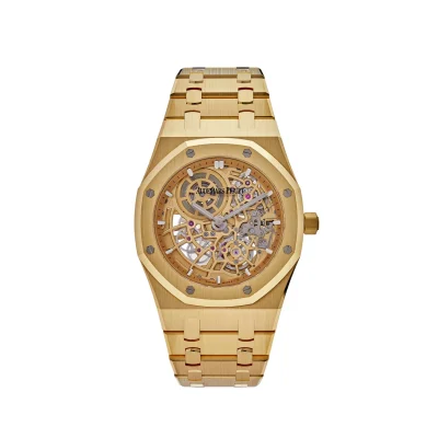 Audemars Piguet Royal Oak 16204BA.OO.1240BA.01 Jumbo Extra-Thin Yellow Gold Openworked