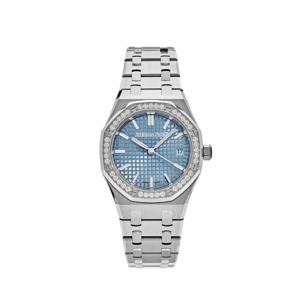 Audemars Piguet Royal Oak 77451ST.ZZ.1361ST.03 Selfwinding Stainless Steel Blue Dial Diamond Bezel