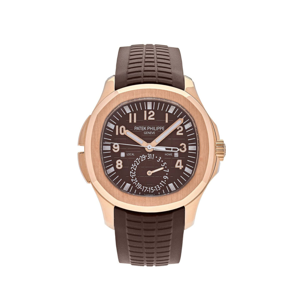 Patek Philippe Aquanaut 5164R-001 Travel Time Brown Dial Rose Gold (2024)