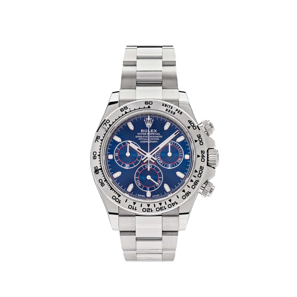 2023 Rolex Daytona 116509 White Gold Blue Dial.