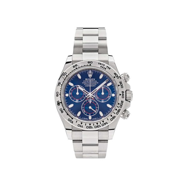 2023 Rolex Daytona 116509 White Gold Blue Dial.