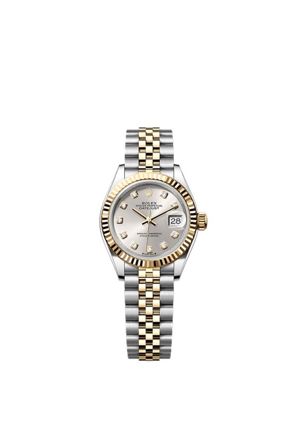 2024 New Rolex Lady-Datejust 279173 Silver Diamond Dial 18K Yellow Gold & Steel